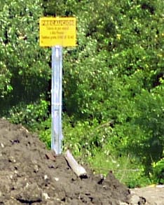 Aviso de PELIGRO de PROMIGAS